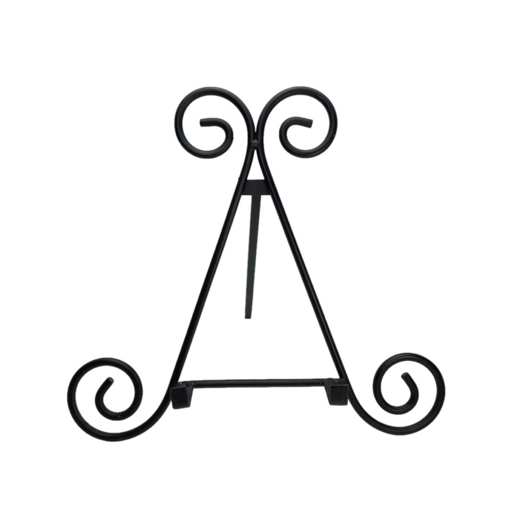Table Top Black Iron Scroll Easel